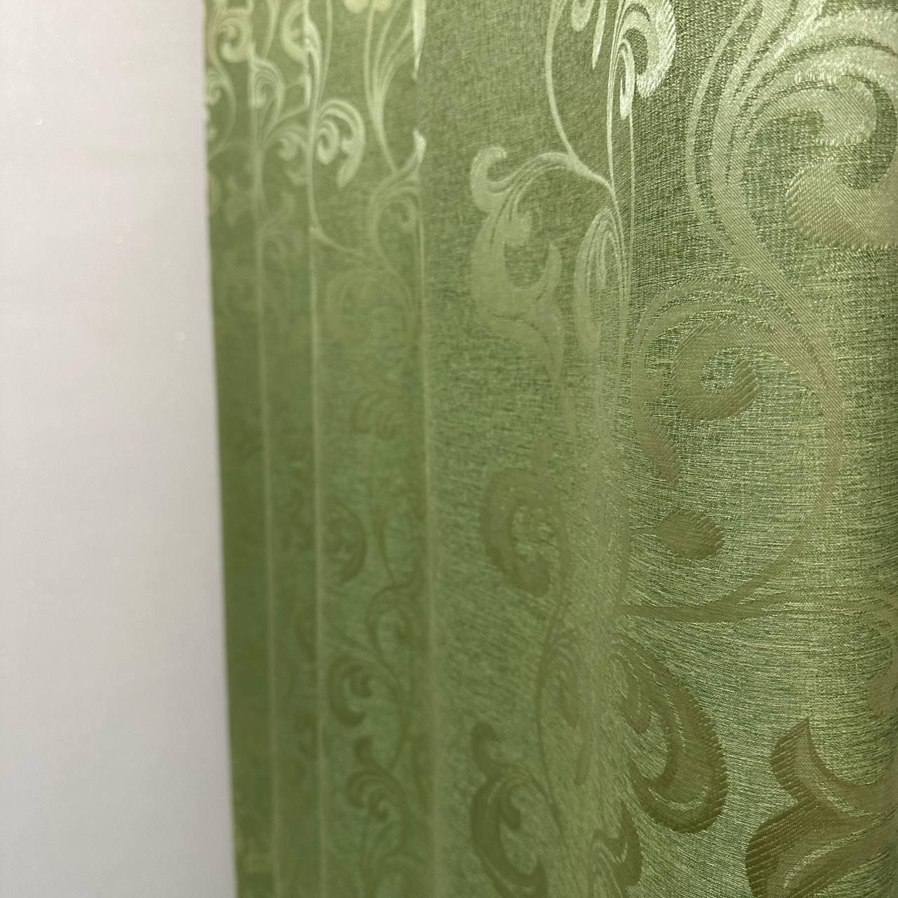 Штори Toscana жаккардові 1,5х2,7 м 2 шт. Салатовий - фото 4 Штори Toscana жаккардові 1,5х2,7 м 2 шт. Салатовий - фото 4