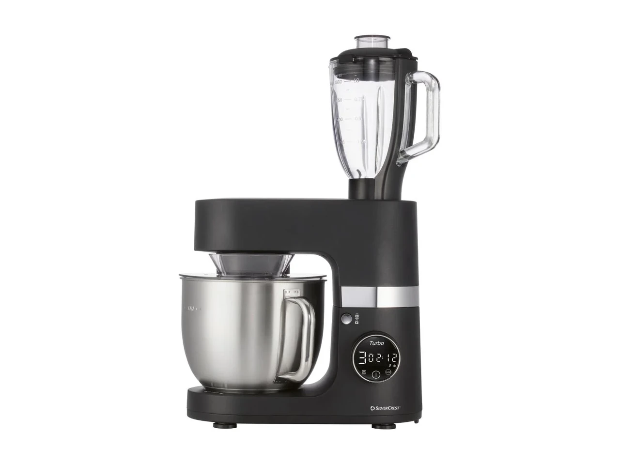 Кухонный комбайн Silver Crest KM 900 A1 900 Вт с аксессуарами и съемной чашей 5 л из нержавеющей стали Черный (3050298563)