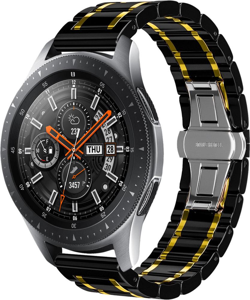 Ремінець керамічний Ceramo для Galaxy Watch 42 мм Black/Gold (28723-02)