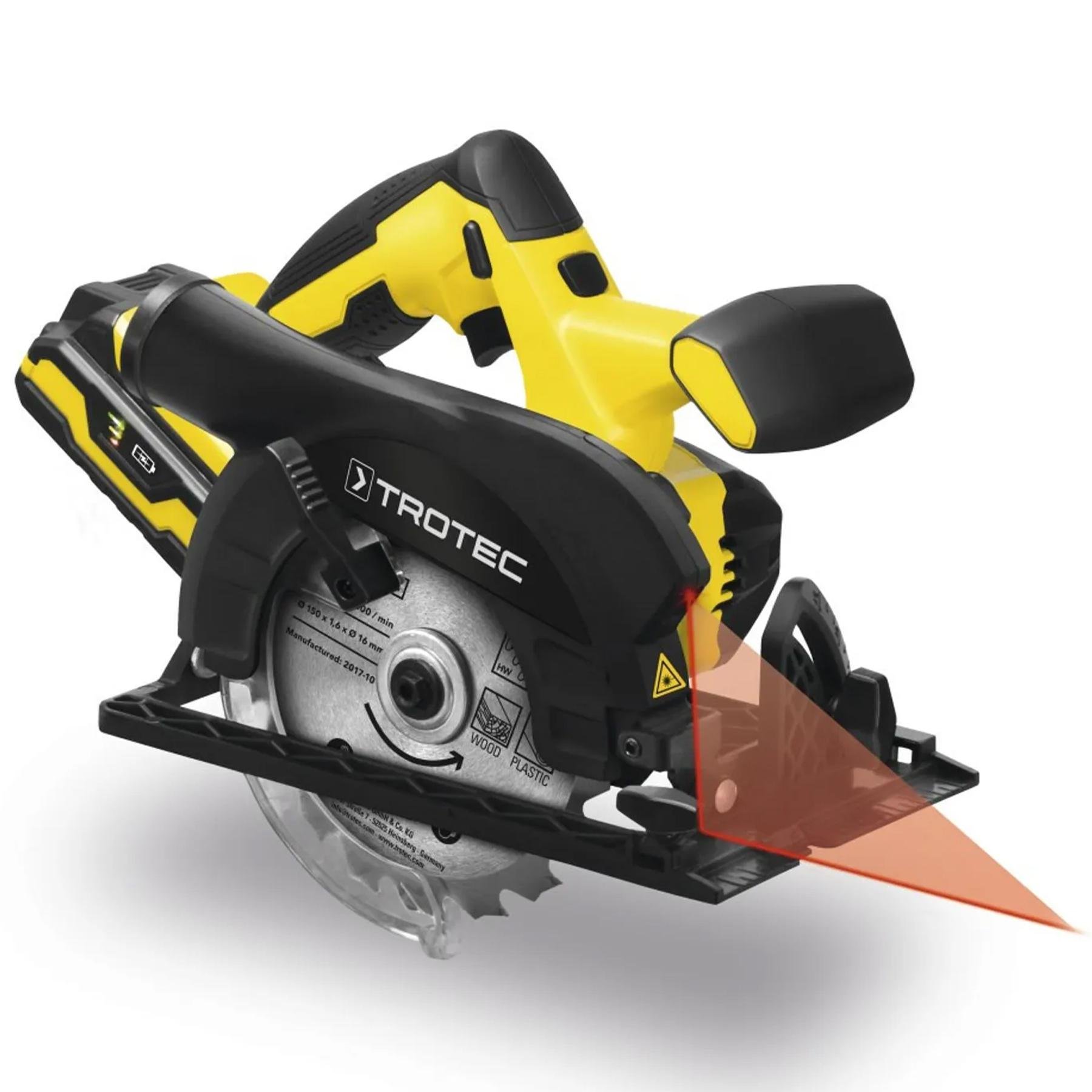 Пила циркулярна Trotec PCSS 10-20V акумуляторна з кейсом (4430000110) - фото 15 Пила циркулярна Trotec PCSS 10-20V акумуляторна з кейсом (4430000110) - фото 15