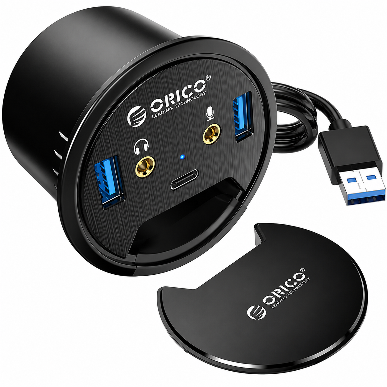 Концентратор USB Orico DESK-2U1C для рабочего стола USB 3.0/Type C (1014-592-00)
