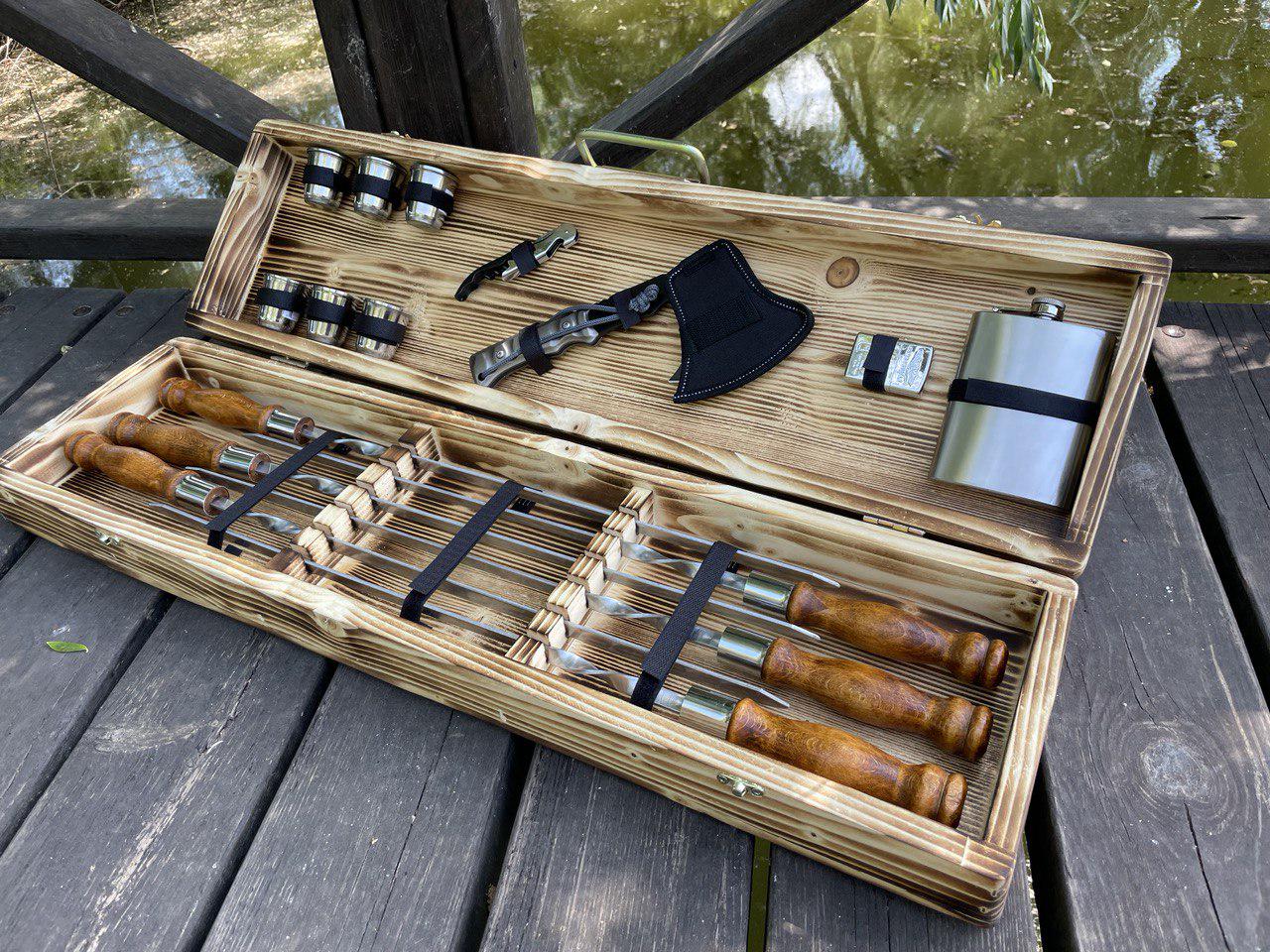 Набір шампурів 3 для шашлику (Україна 3) - фото 4 Набір шампурів 3 для шашлику (Україна 3) - фото 4