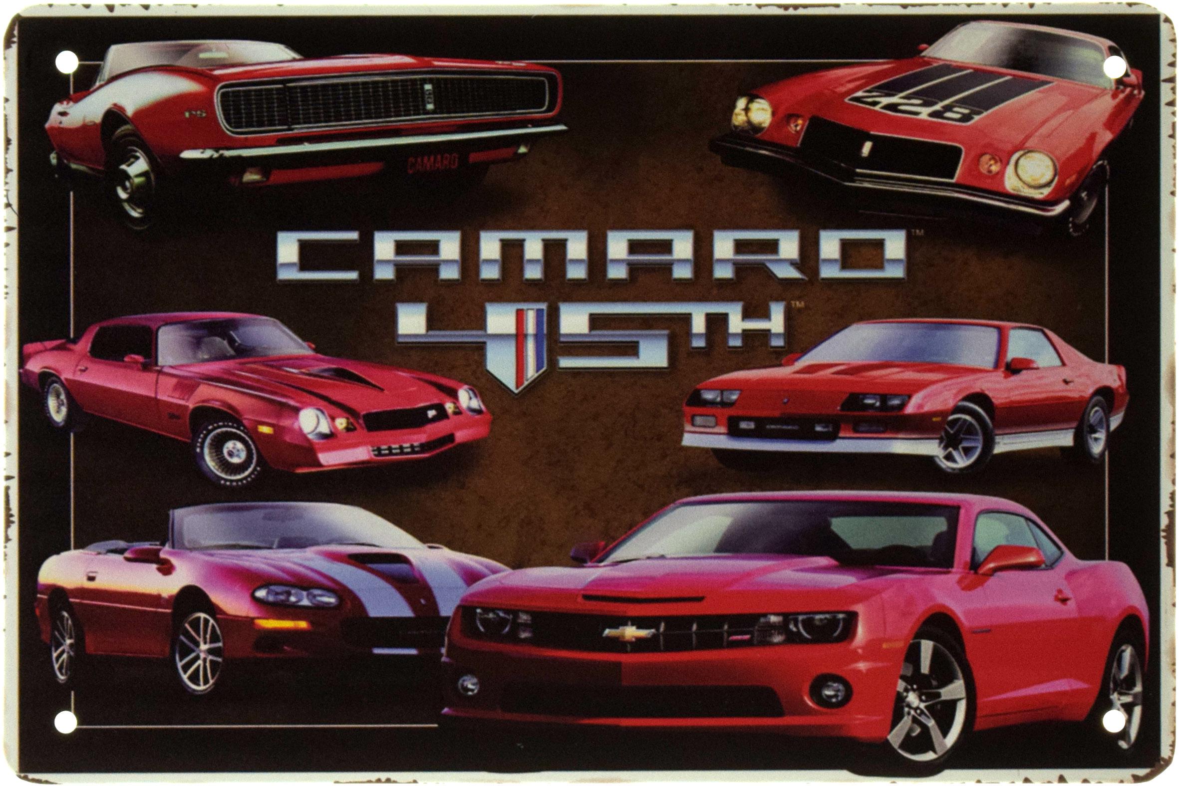 Табличка металлическая Chevrolet Camaro List 20x30 см