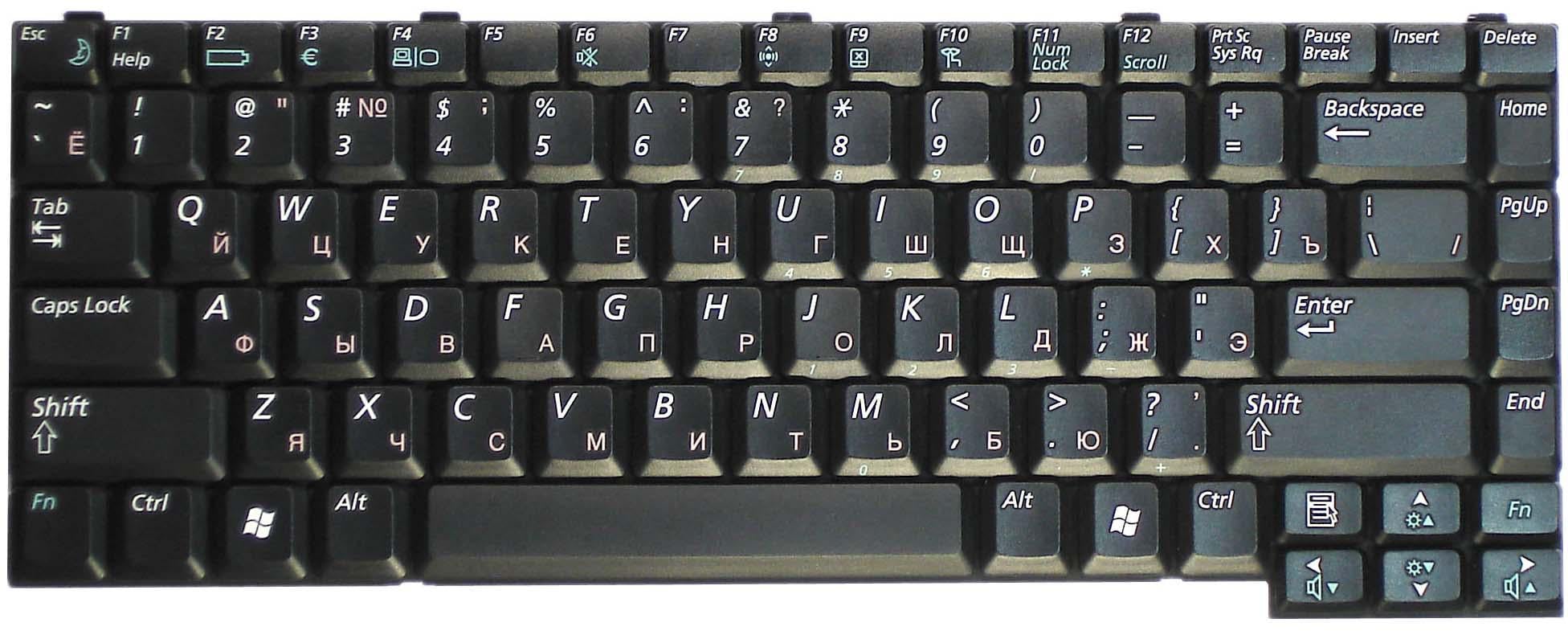 Клавиатура для ноутбука Samsung P28 P29 Black