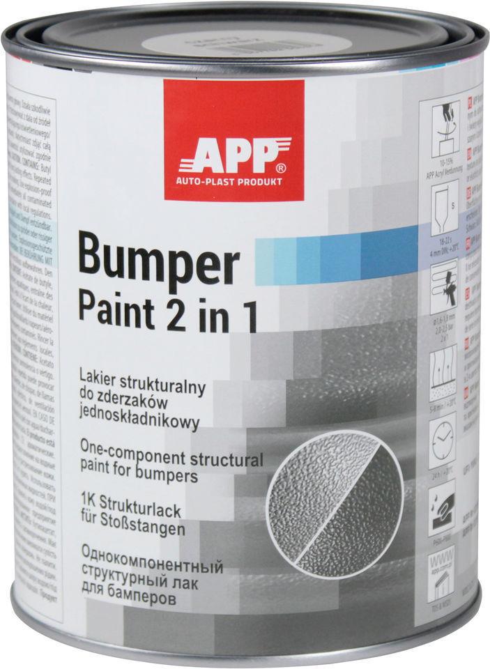 Фарба для пластику APP Bumper Paint структурна 1 л Чорний (020801)