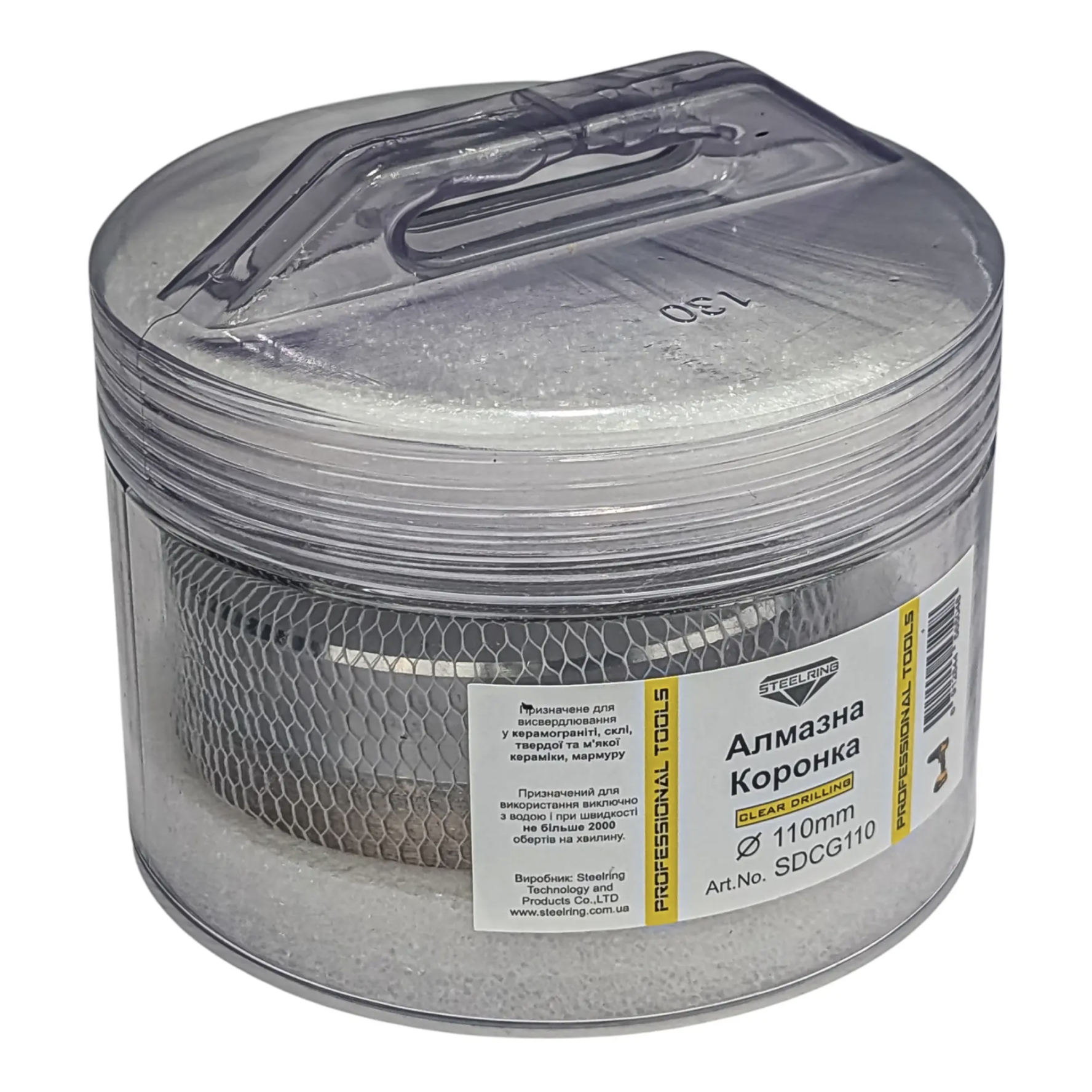 Коронка алмазная STEELRING Perfect 110 для керамики и стекла под дрель (SDCG110) - фото 5