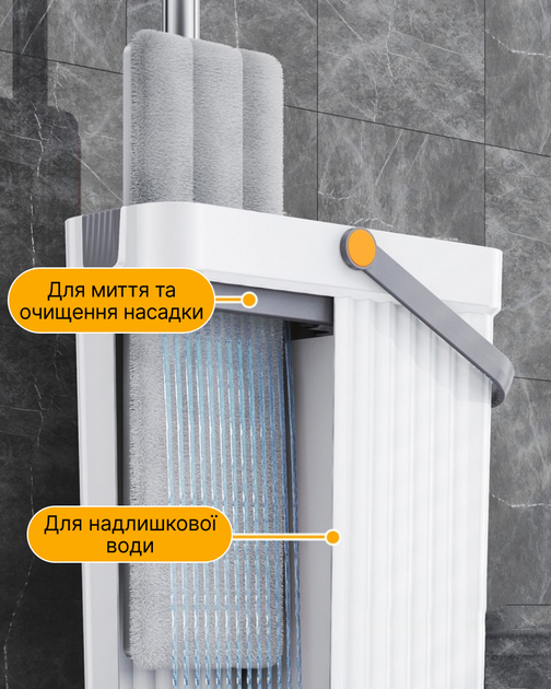 Швабра-ледарка з віджимом і відром з автоматичним віджимом (70732) - фото 12 Швабра-ледарка з віджимом і відром з автоматичним віджимом (70732) - фото 12