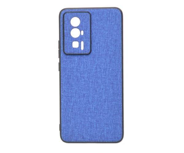 Чехол накладка New Textile Leather Cаse для Xiaomi Poco F5 Pro / Redmi K60 Синий