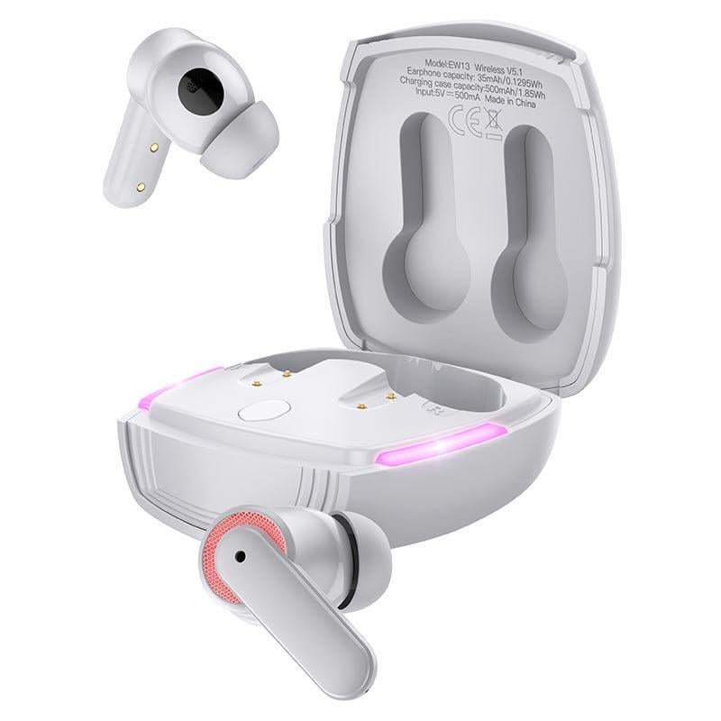 Наушники беспроводные HOCO Magic flow true BT gaming headset EW13 BT5.1 35/500mAh ENC 4.5h серый