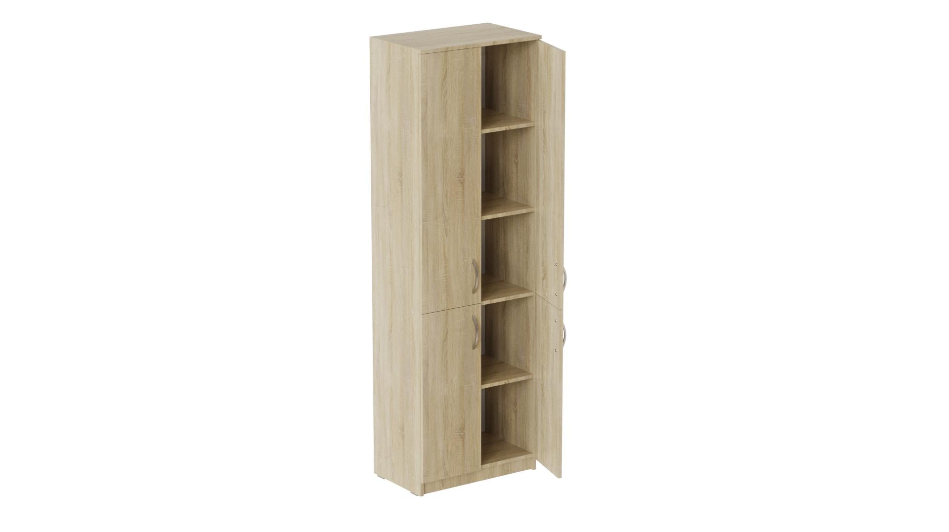 Шкаф Ferrum-decor Анжело на 5 полок с 4 дверями ДСП 16 мм 1900x600x380 мм Дуб Сонома (FRD-105004)