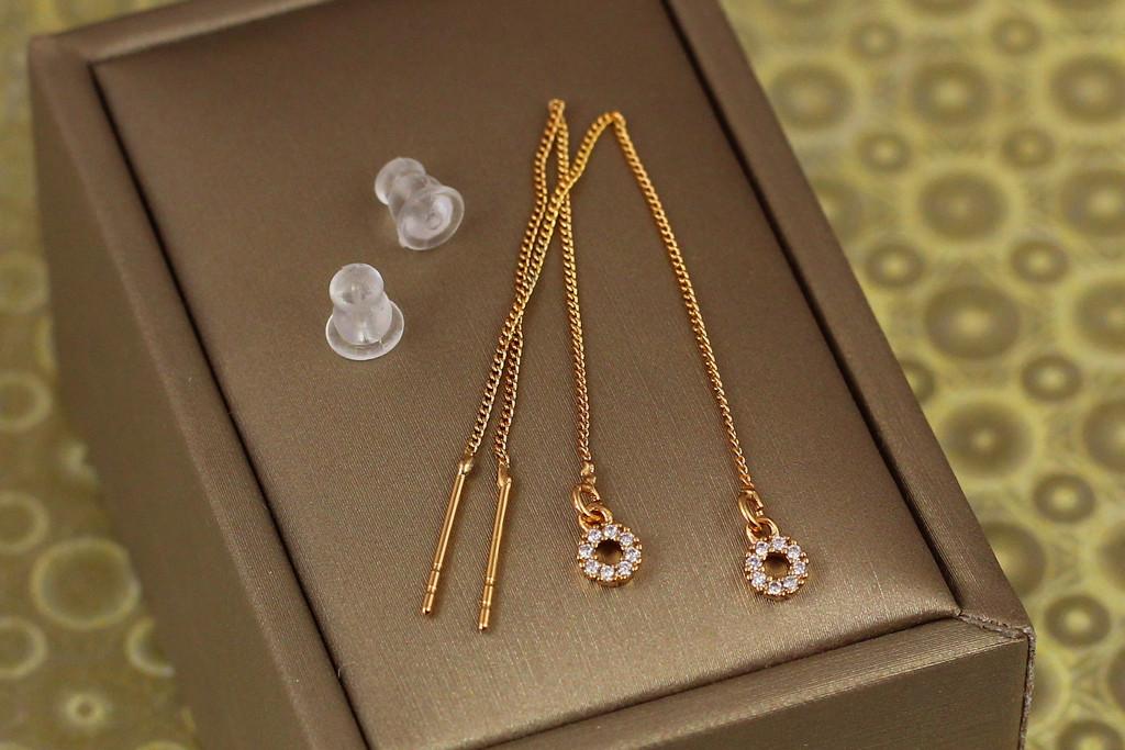 Серьги продевки Xuping Jewelry бублик 9 см Золотистый (2357904170)