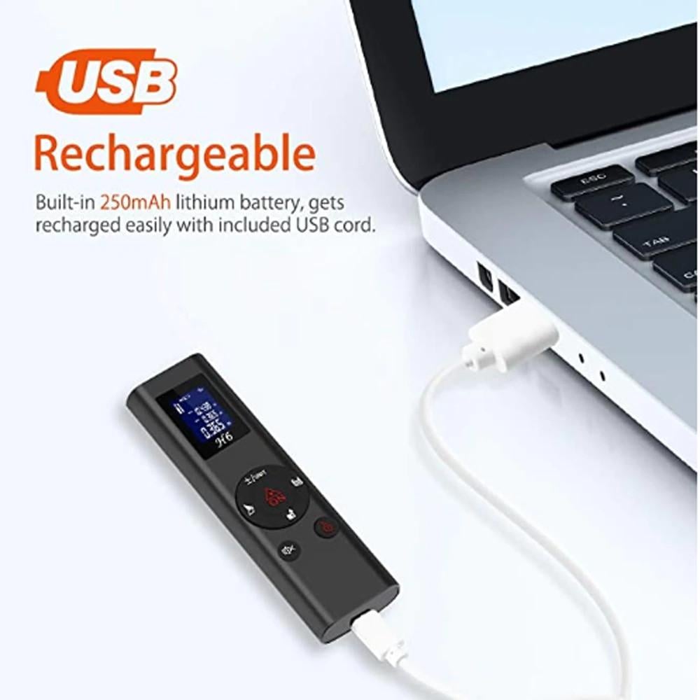 Лазерний далекомір Hireed 40 м H6 IP54 Чорний - фото 5 Лазерний далекомір Hireed 40 м H6 IP54 Чорний - фото 5