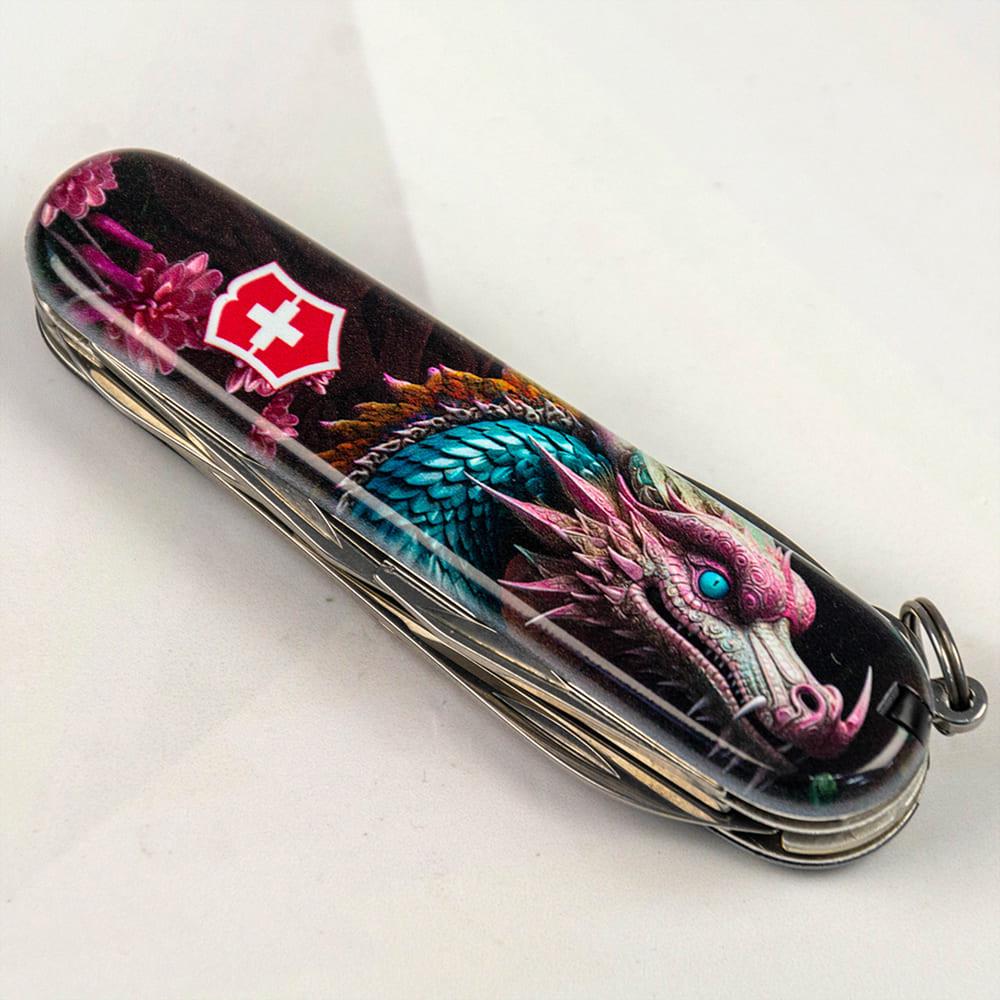 Мультитул Victorinox Climber Zodiac Лазурный дракон 1.3703.3 (58-79-Vx13703.3_Z3290p) - фото 2