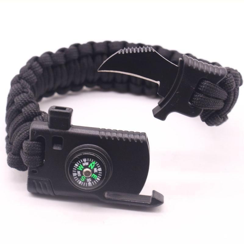 Браслет из паракорда с огнивом и компасом Paracord Fire Starter Bracelet  Черный (1008591-Black) - фото 3