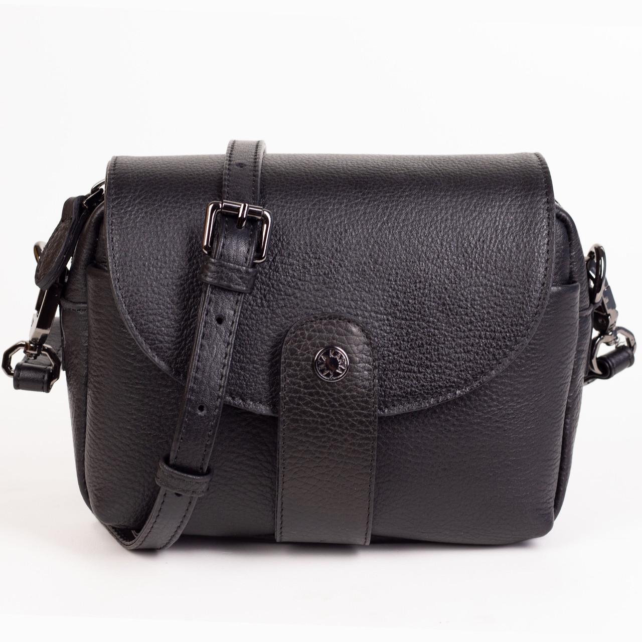 Сумка крос-боді жіноча шкіряна Karya 2389-45 Чорний