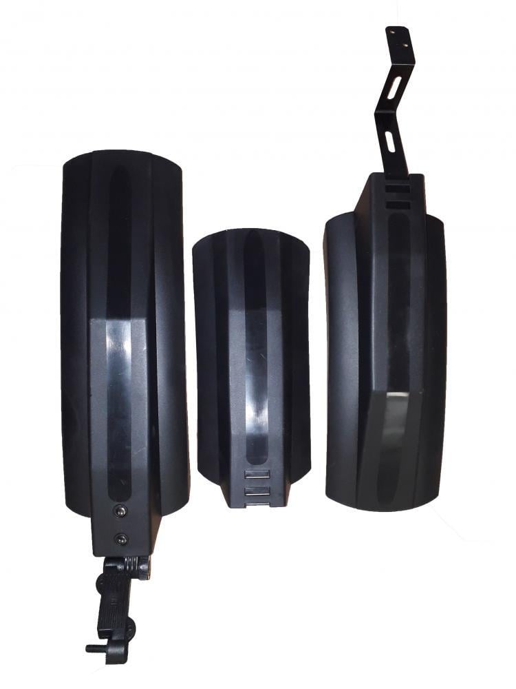 Набор велосипедных крыльев E-Motion пластиковые заднее и двойное переднее для фэтбайка 20-24 Черный (bk)