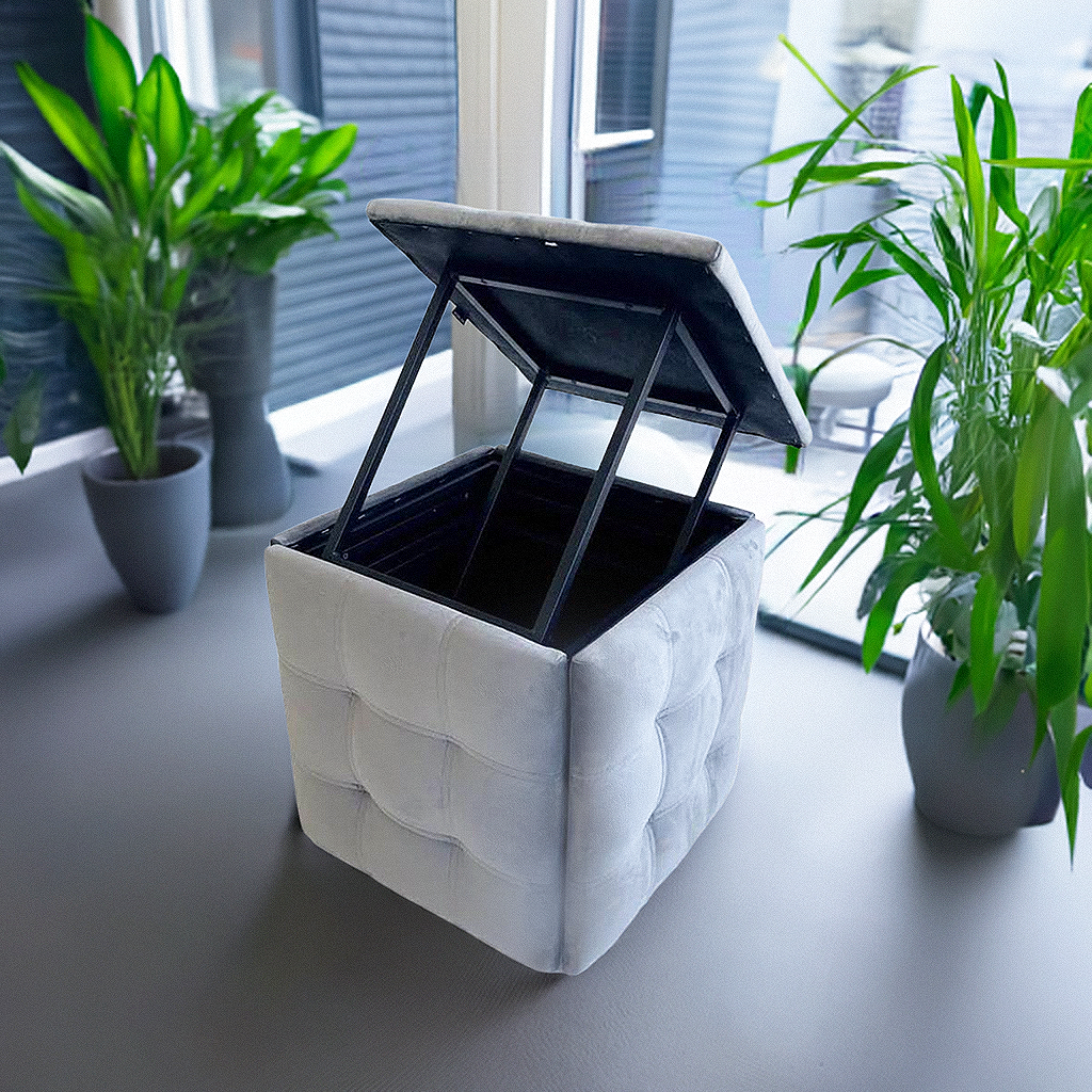 Пуф-трансформер Алмант Люкс 202 5в1 50х50х50 см Молочний - фото 2