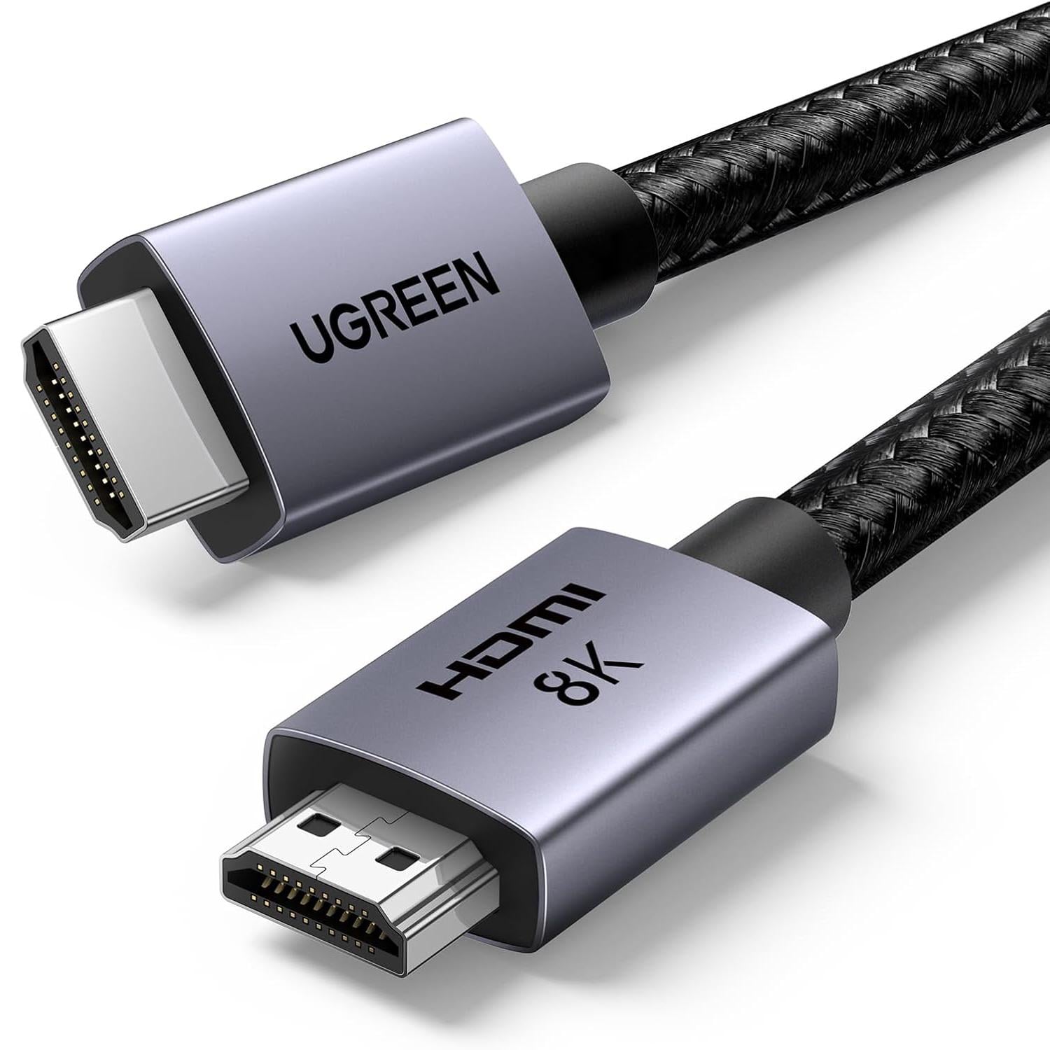 Кабель HDMI UGREEN HD171 HDMI 2.1 1 м Черный/Серый/Серебряный (25908)