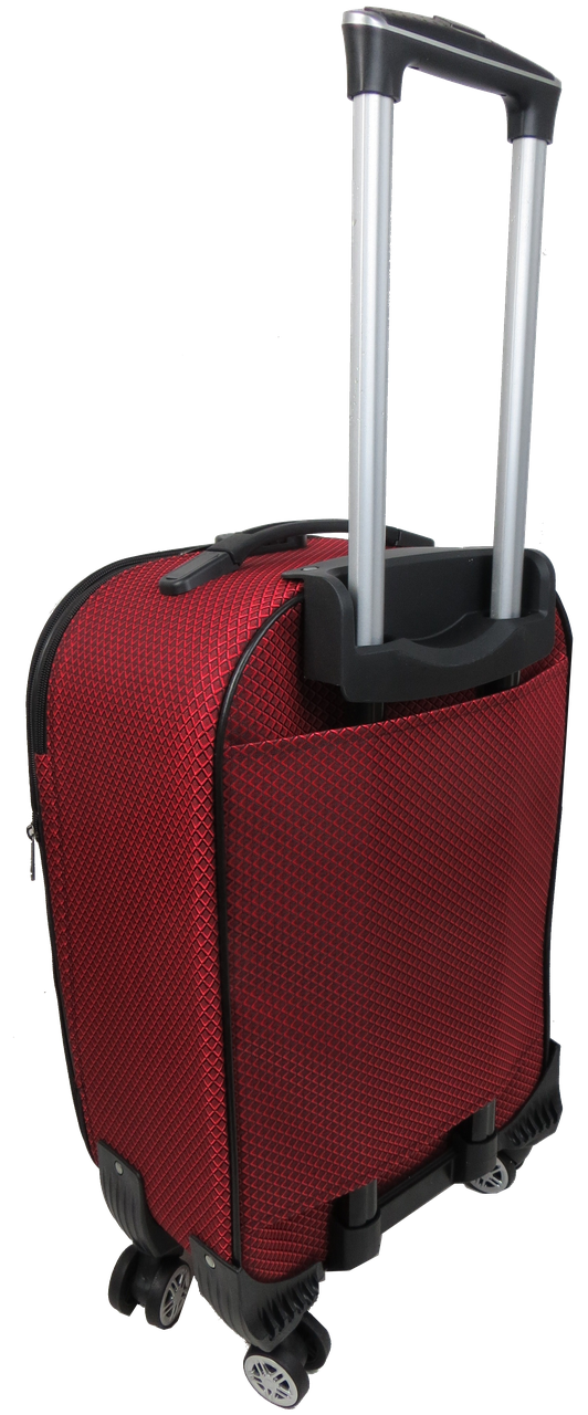 Чемодан на колесах Gedox GD Polo маленький в клетку 42 л Красный - фото 3