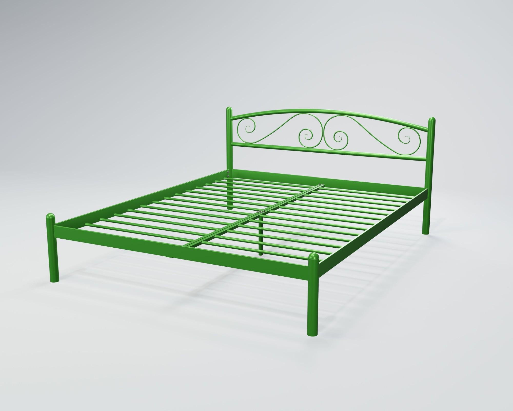 Кровать двухспальная ViolaDesign 120х190 Зеленый