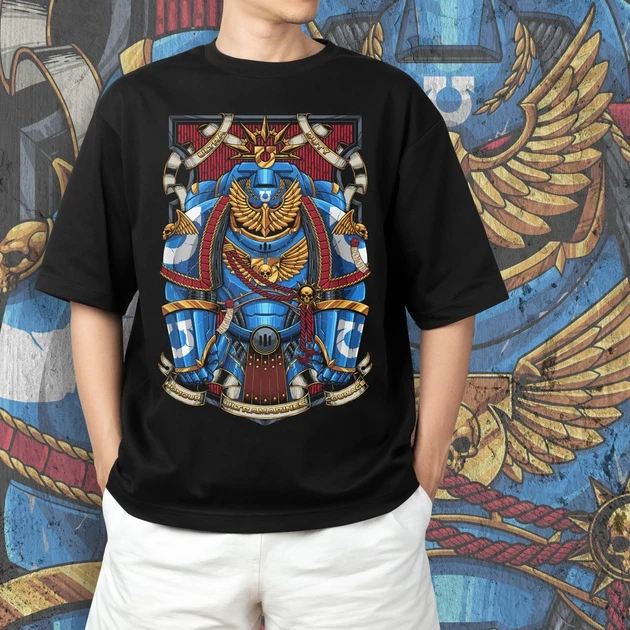 Футболка чоловіча з принтом WarHammer 40K Ultramarines р. 48 (2896479279)