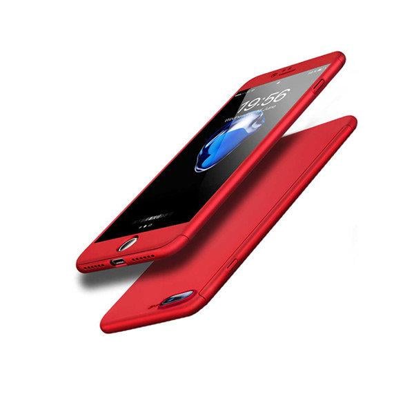 Противоударный чехол 360° Без бренда + стекло 9Н на Iphone 6/6s Red (2383112) - фото 1