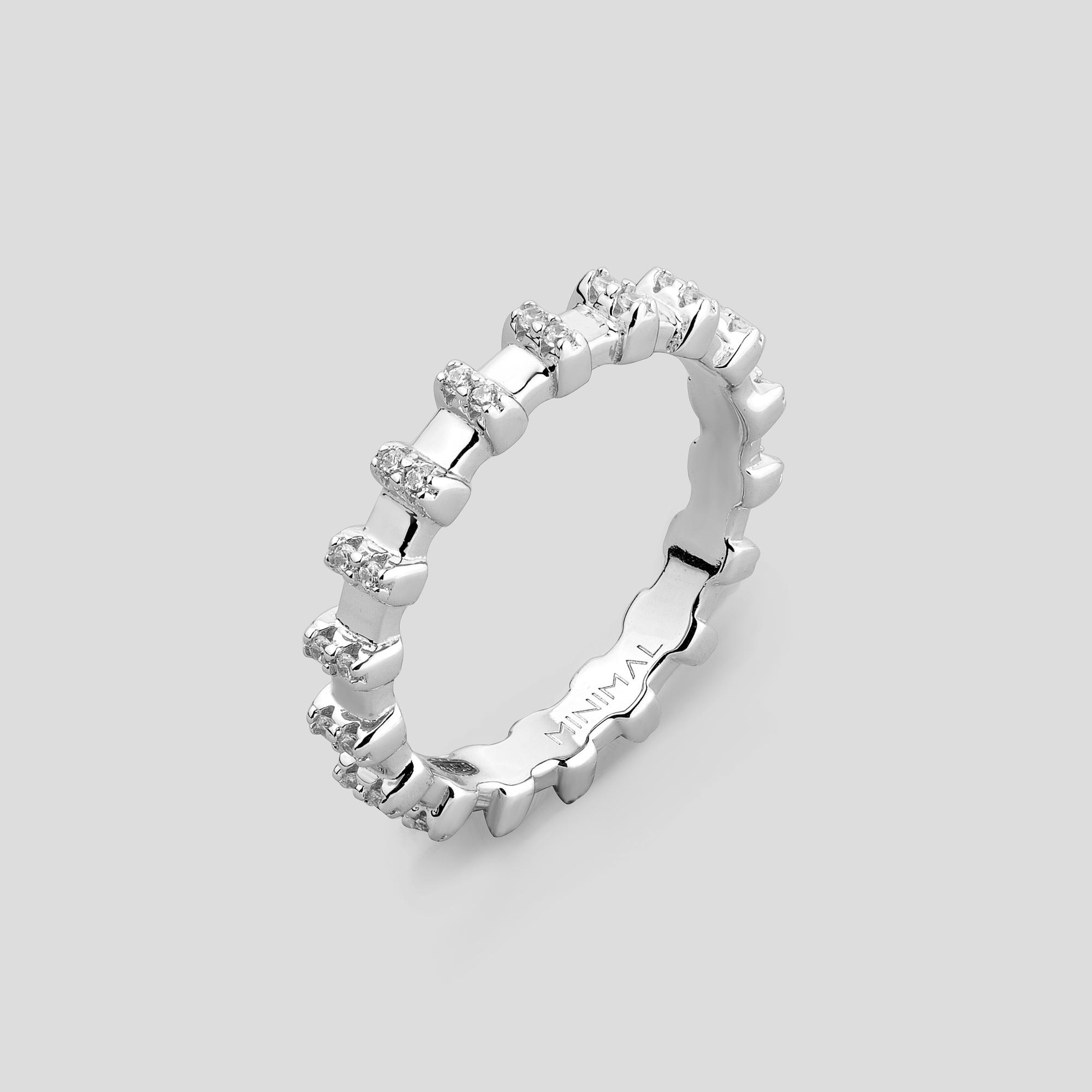 Серебряное кольцо Minimal Эмпиричность р. 16 (16529)