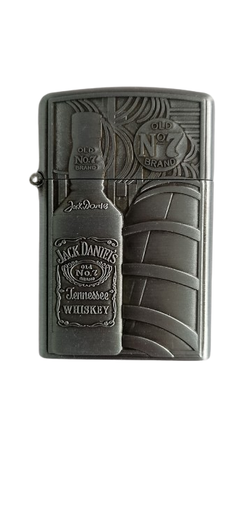 Зажигалка газовая карманная Турбо пламя Whiskey HL-4925 Jack Daniels Серый (4007)