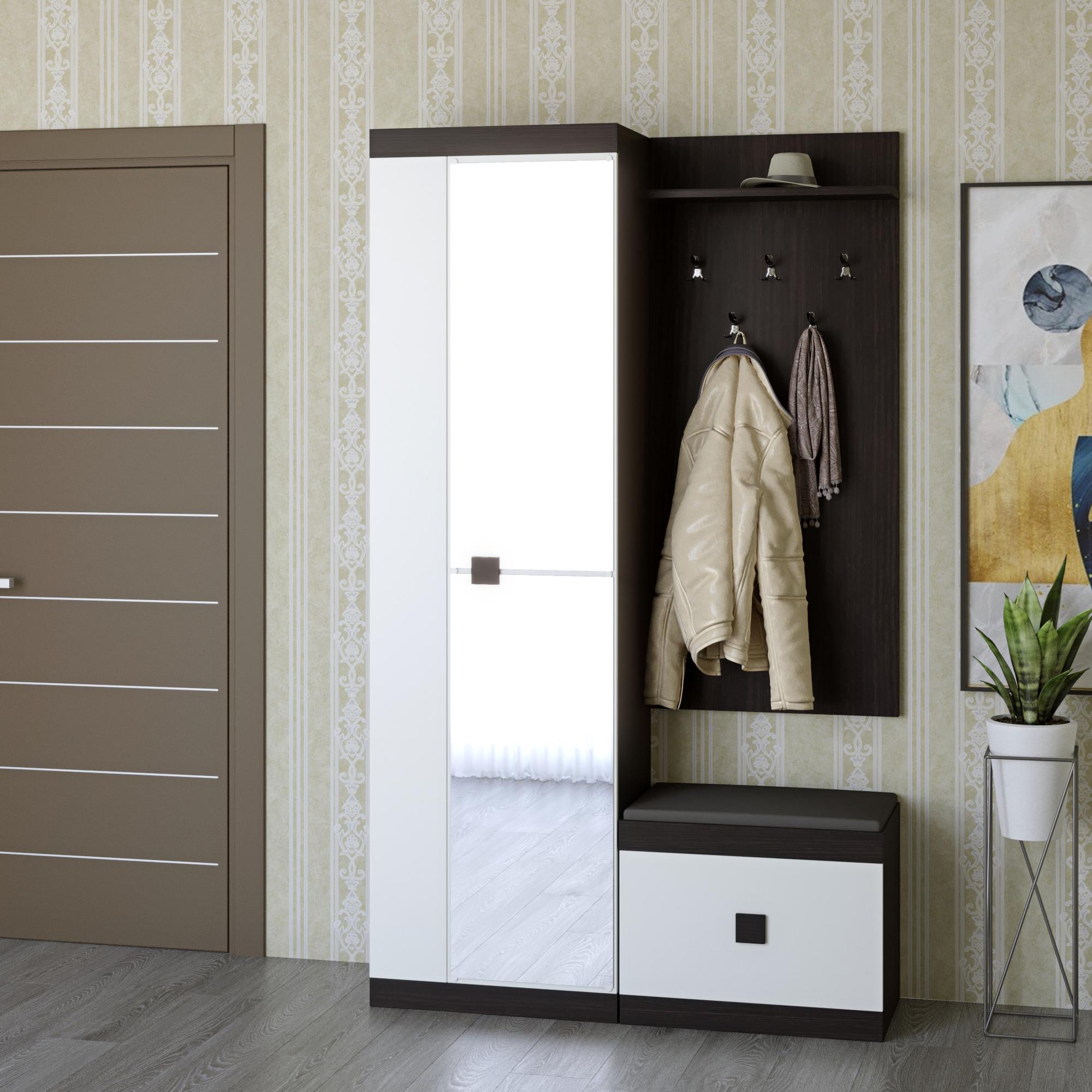 Прихожая Эверест Соната 3-модульная 3 эл. Венге темный/Белый (DTM-2532)