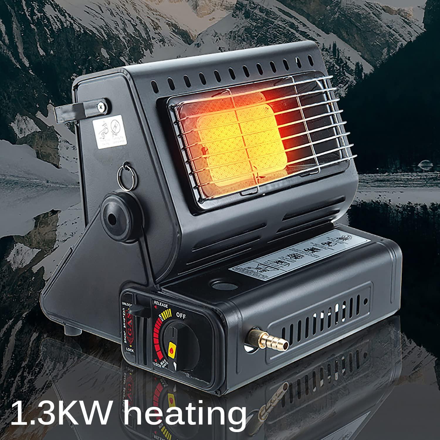 Обігрівач газовий туристичний Portable Gas Heater 1,3 kW керамічний для невеликих приміщень Чорний - фото 7