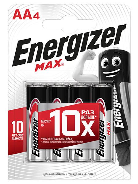 Батарейка Energizer MAX AA на блістері 4 шт.