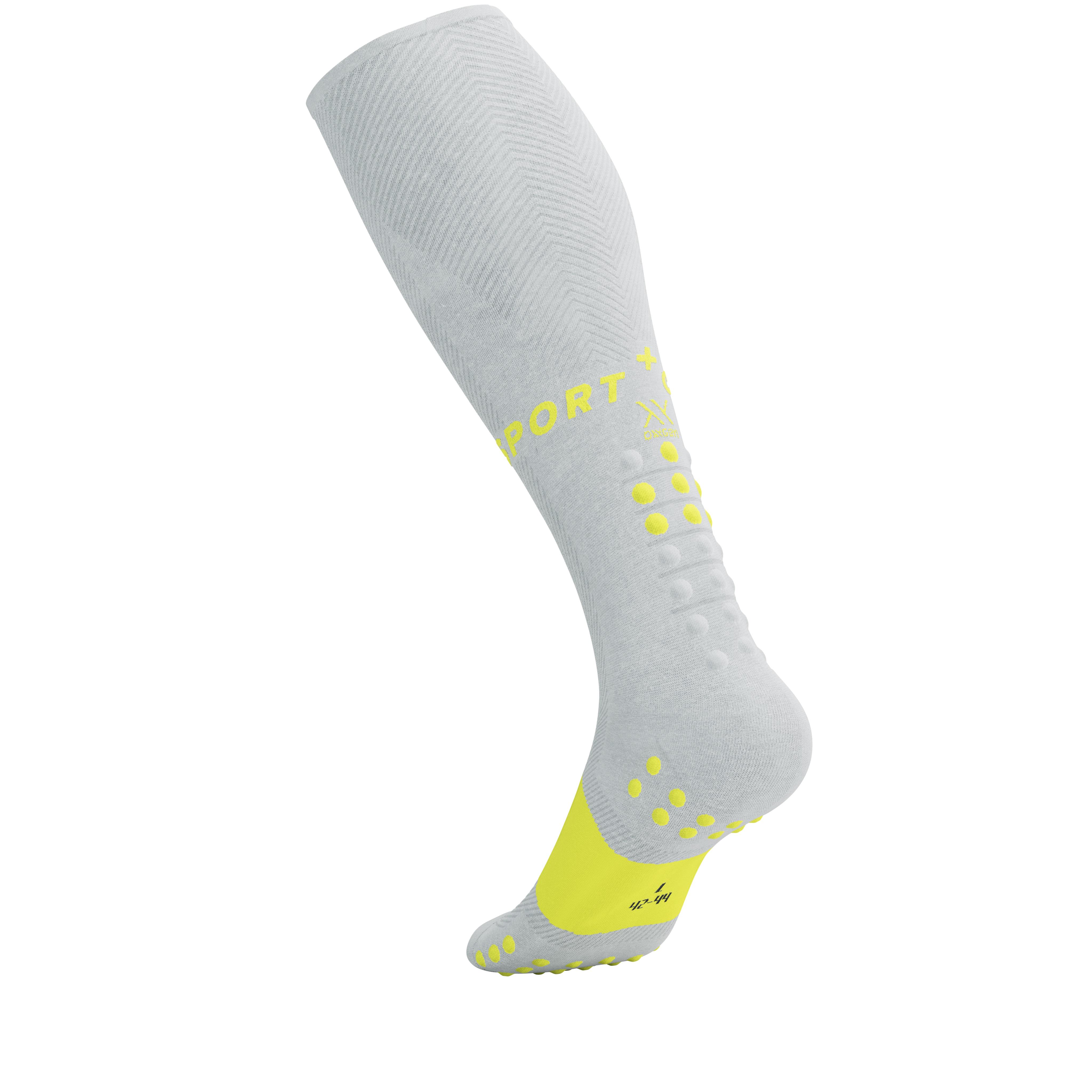 Гольфы Compressport Full Socks Oxygen T1 White/Safe Yellow - фото 4