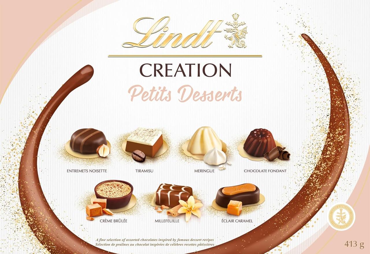 Подарункова коробка шоколадних цукерок Lindt Creation Petits Desserts 413 г (2491592948)