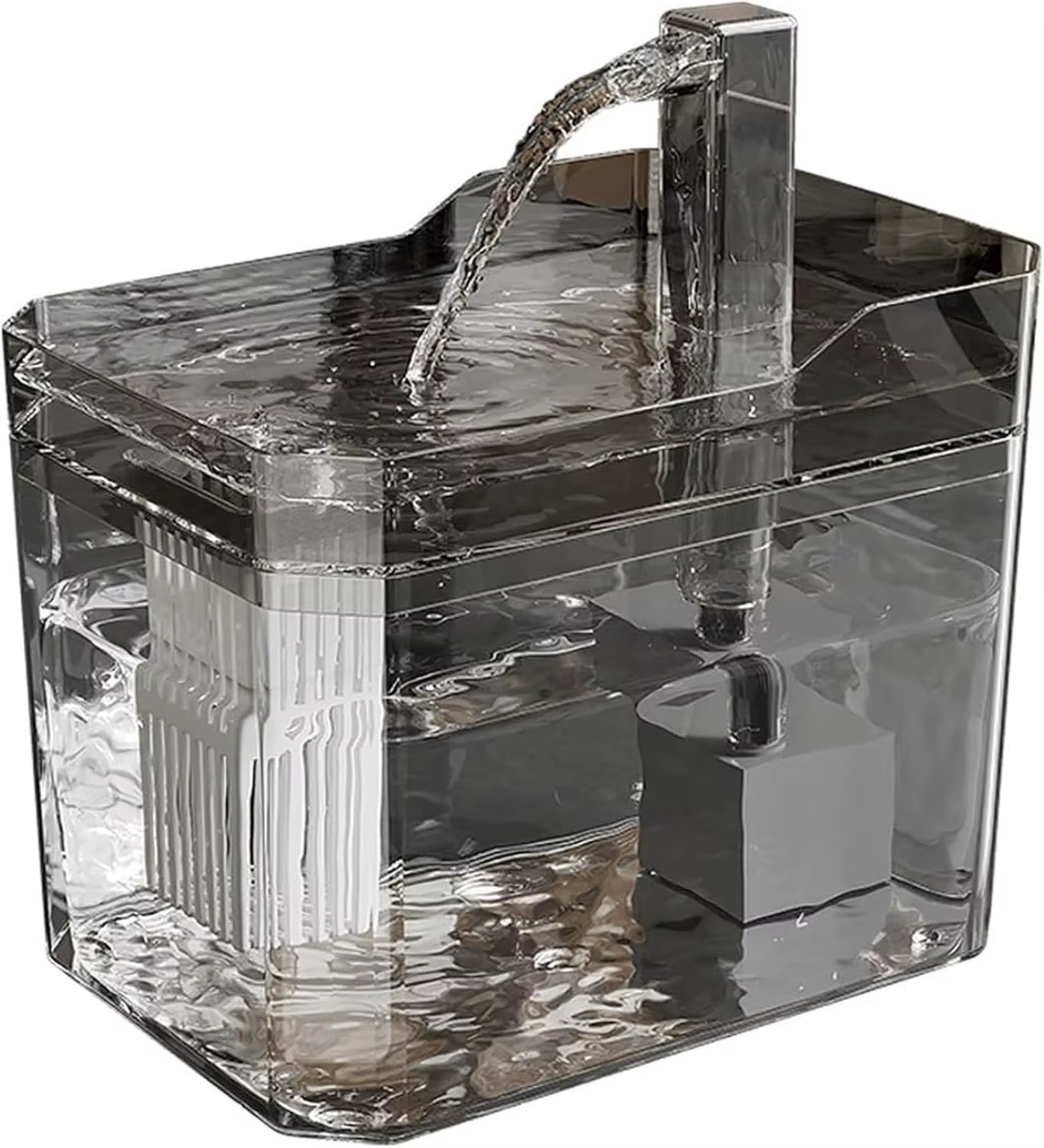 Фонтанчик для кота Hipidog Mod.2 1,5 л с фильтром Прозрачный