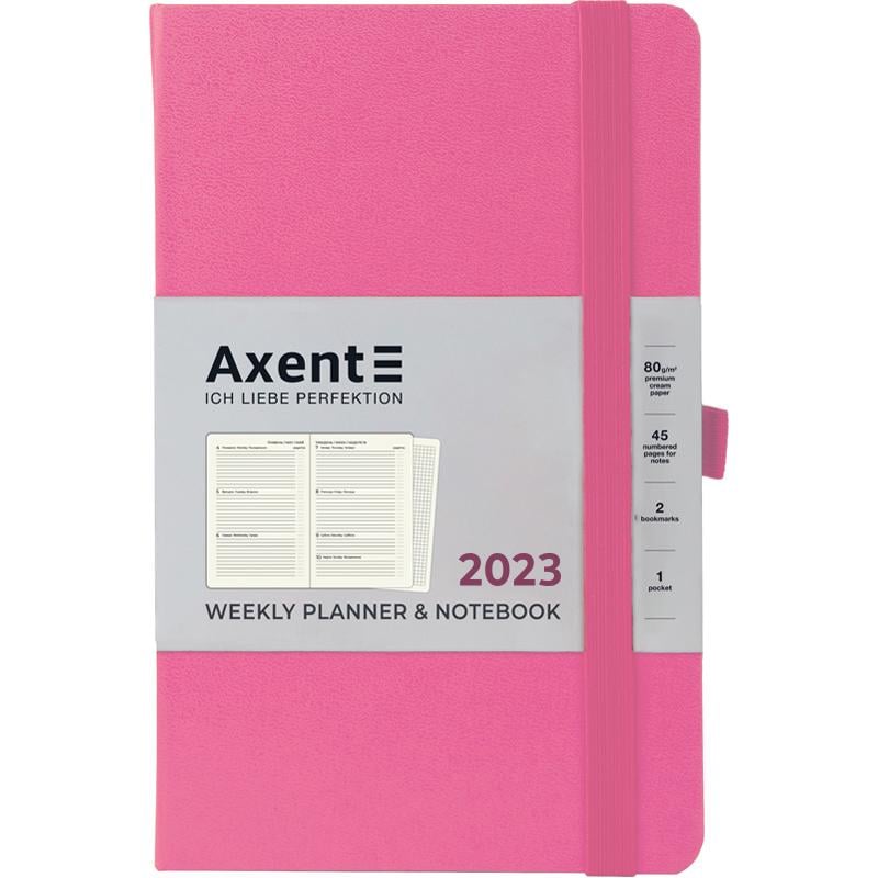 Еженедельник Axent Partner Strong 125x195 мм 96 листов Розовый (8505 23 10 A)