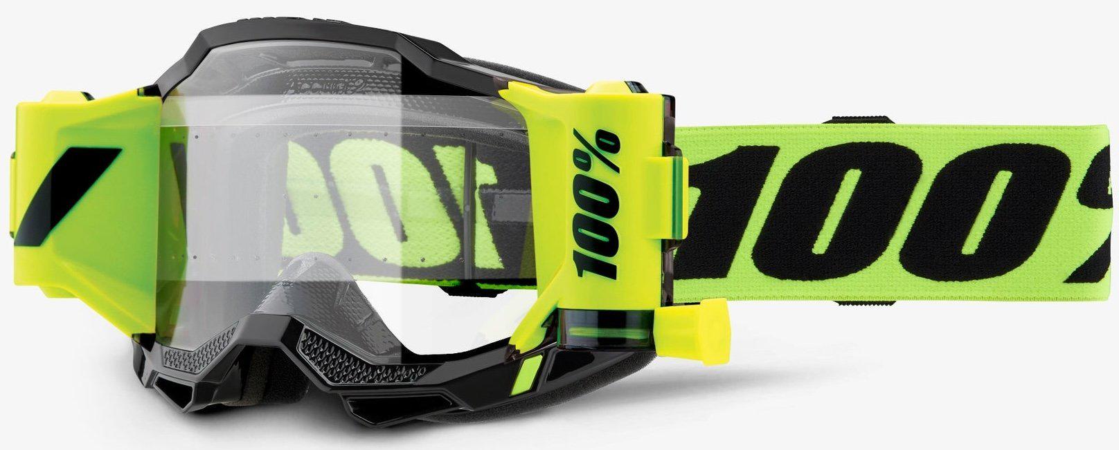 Мотоокуляри 100% ACCURI 2 FORECAST Goggle Neon Yellow/Clear Lens/Roll/Off (34621)