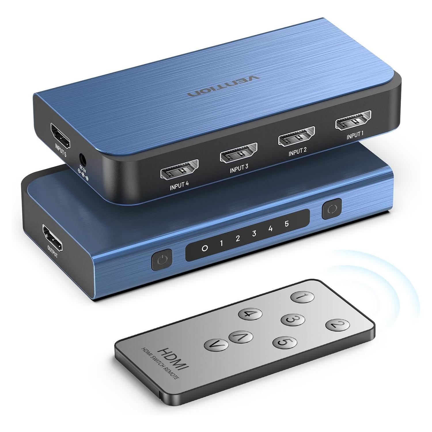 Розгалужувач Vention HDMI 1x4 4K 60Hz HDMI 2.0 HDR HDCP 2.2 Dolby Atmos алюмінієвий Синій (AKFL0-EU) - фото 18 Розгалужувач Vention HDMI 1x4 4K 60Hz HDMI 2.0 HDR HDCP 2.2 Dolby Atmos алюмінієвий Синій (AKFL0-EU) - фото 18