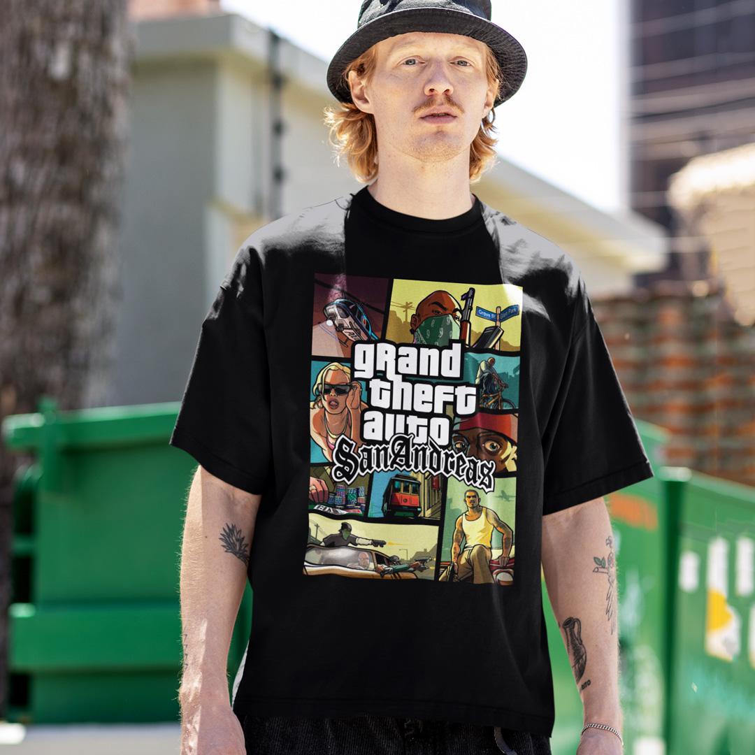 Футболка унисекс Grand Theft Auto GTA San Andreas blk L Черный (32701503)