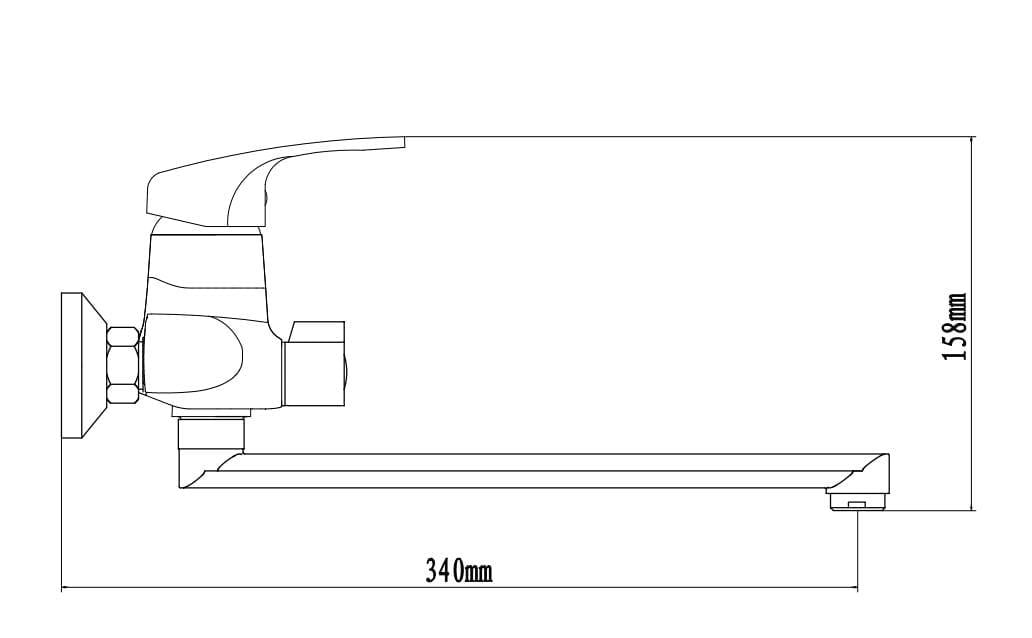 Змішувач для ванни Venta VB315DC Хром (SW-87532) - фото 3 Змішувач для ванни Venta VB315DC Хром (SW-87532) - фото 3
