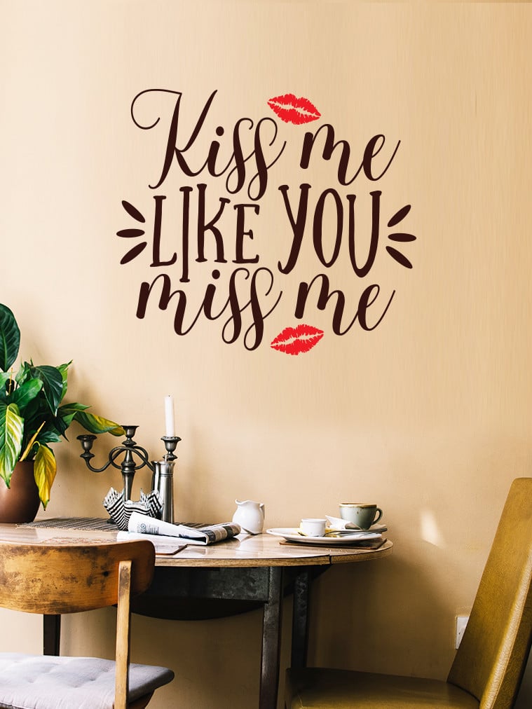 Наклейка виниловая 3D Zatarga Kiss me 1200х1065 мм Коричнево-Красный (1197466034)