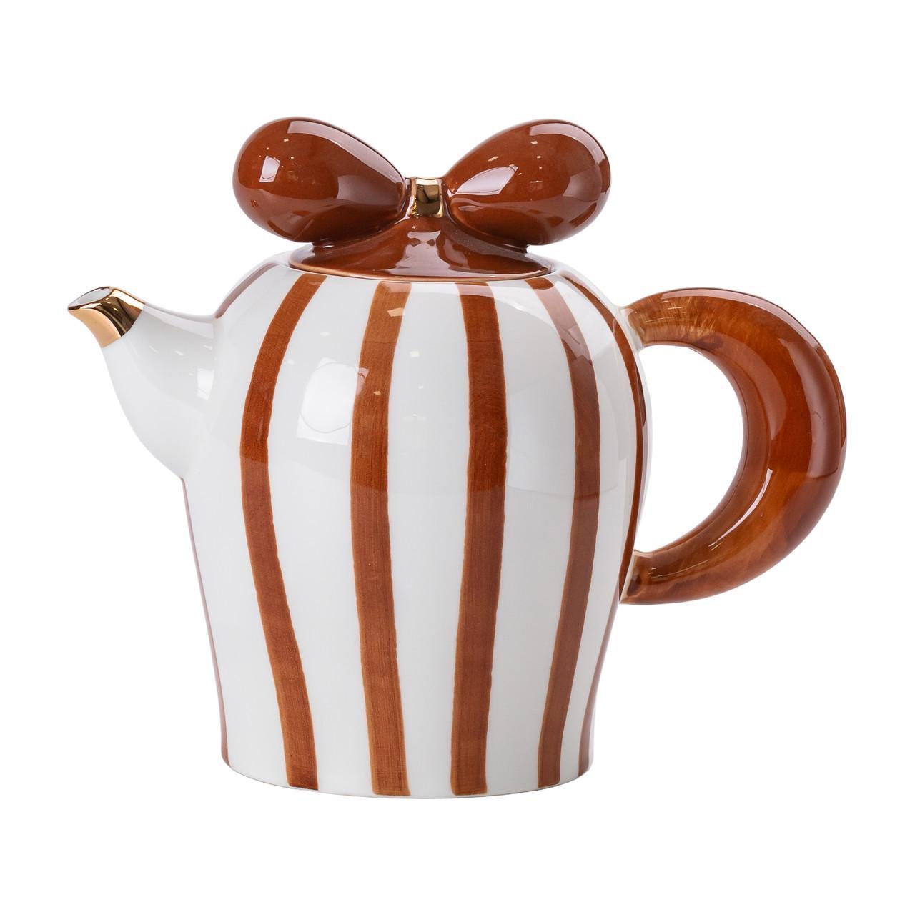 Чайный сервиз на 6 персон с керамической подставкой Шоколад - фото 2 Чайный сервиз на 6 персон с керамической подставкой Шоколад - фото 2