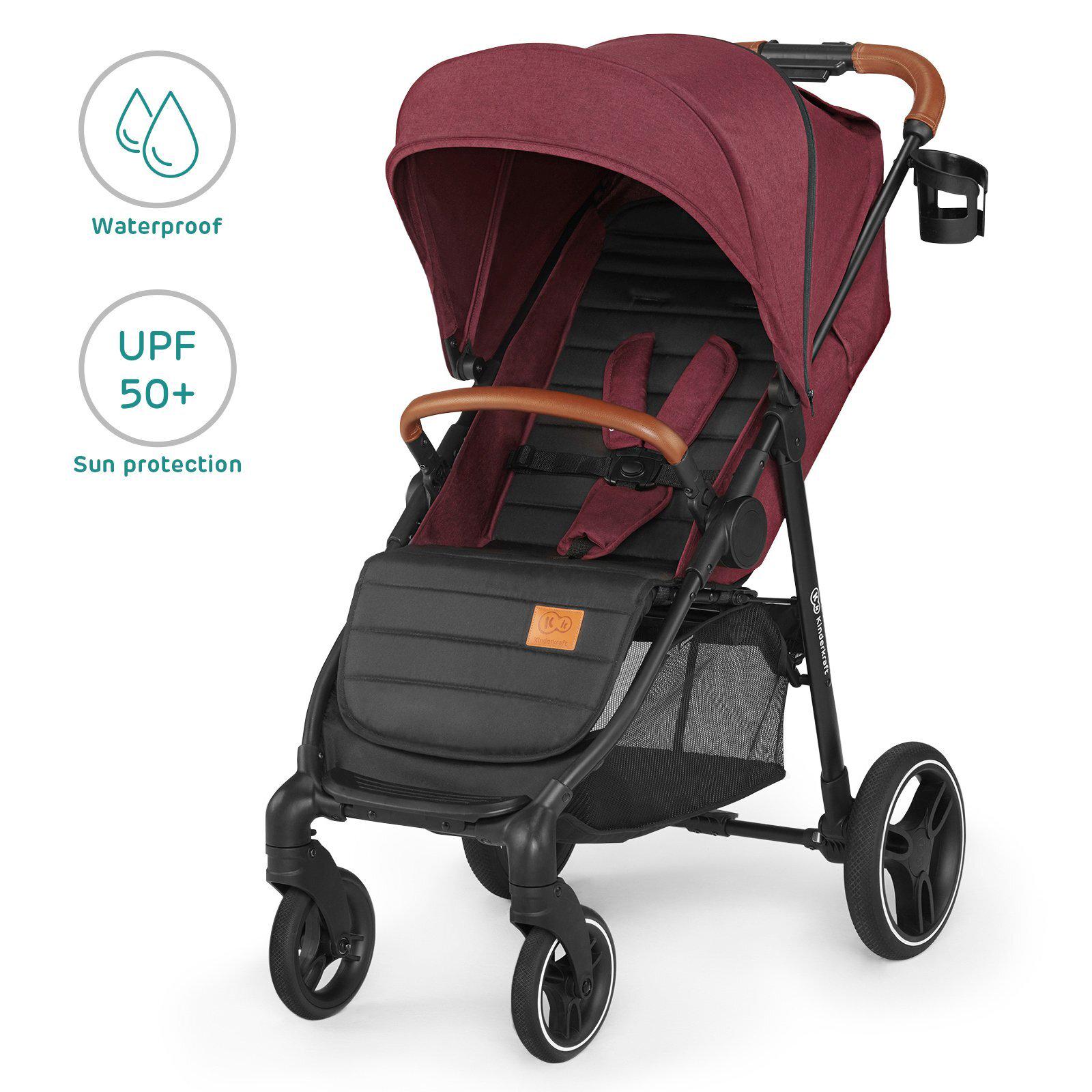 Коляска прогулянкова Kinderkraft Grande LX Burgundy (KKWGRANBRG00LX) - фото 2 Коляска прогулянкова Kinderkraft Grande LX Burgundy (KKWGRANBRG00LX) - фото 2