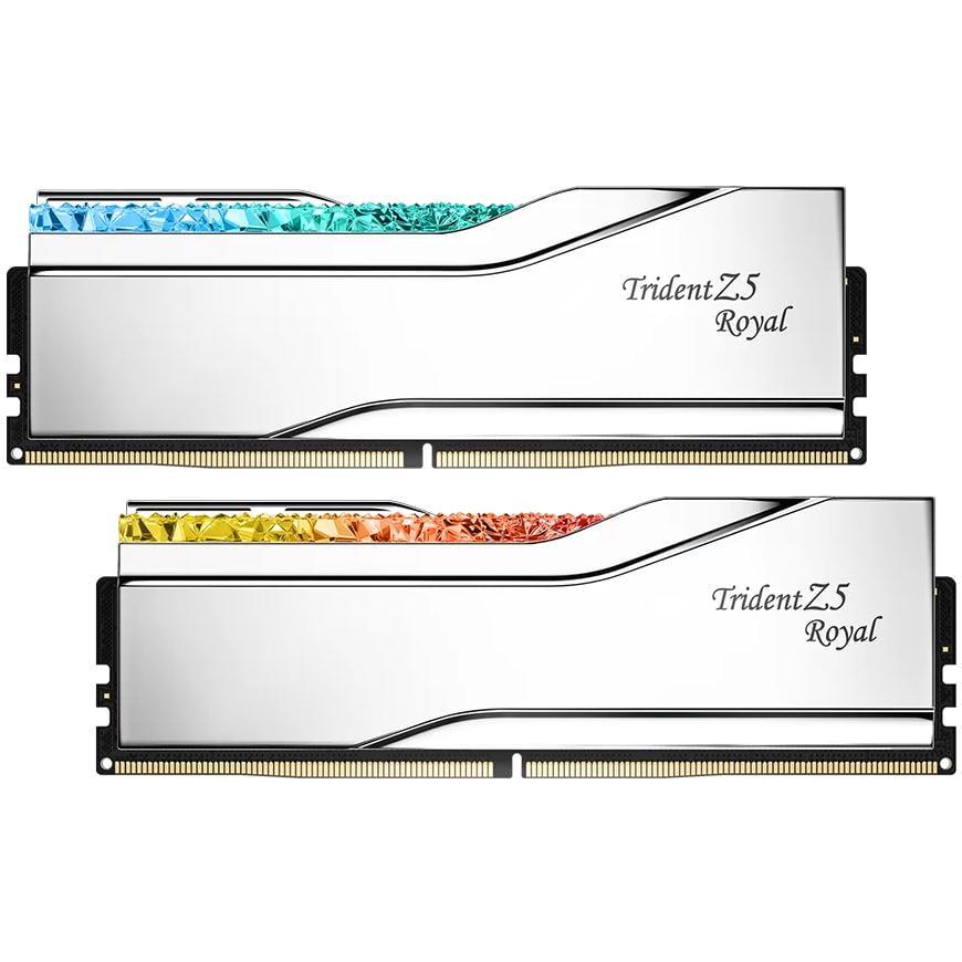 Оперативна пам'ять G.Skill Trident Z5 Royal DDR5 32 Гб Kit 6000 МГц Silver (F5-6000J2836G16GX2-TR5S)