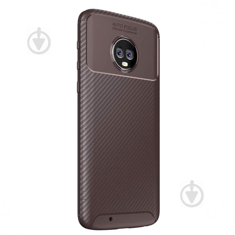 Чохол Carbon Case Motorola G6 Коричневий (hub_hjgR93271) - фото 4