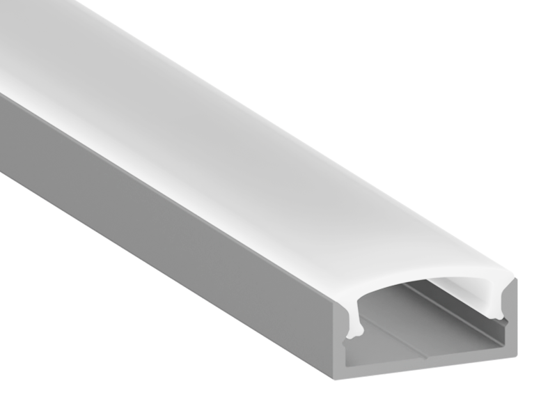 Профиль алюминиевый анодированный LEDUA АЛ-65 + рассеиватель для LED ленты накладной 2 м (6715)