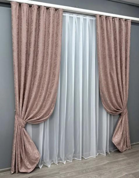 Ткань для штор Pavliani VO лен Пудровый (1716ш) - фото 2