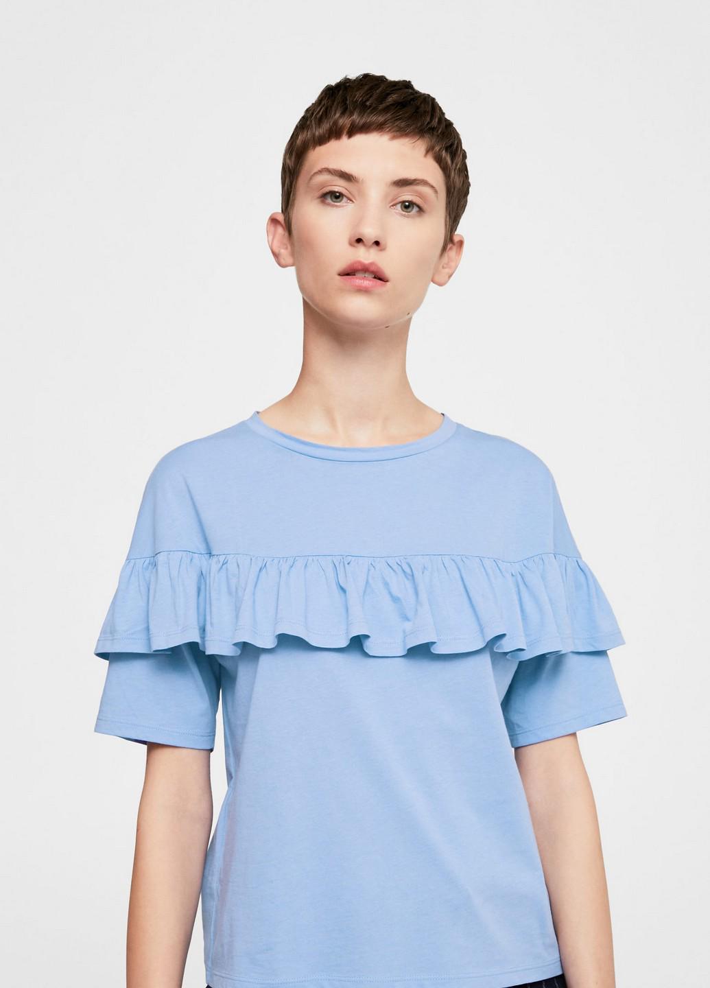 Блузка Mango XS Голубой (2000000837932) - фото 6 Блузка Mango XS Голубой (2000000837932) - фото 6