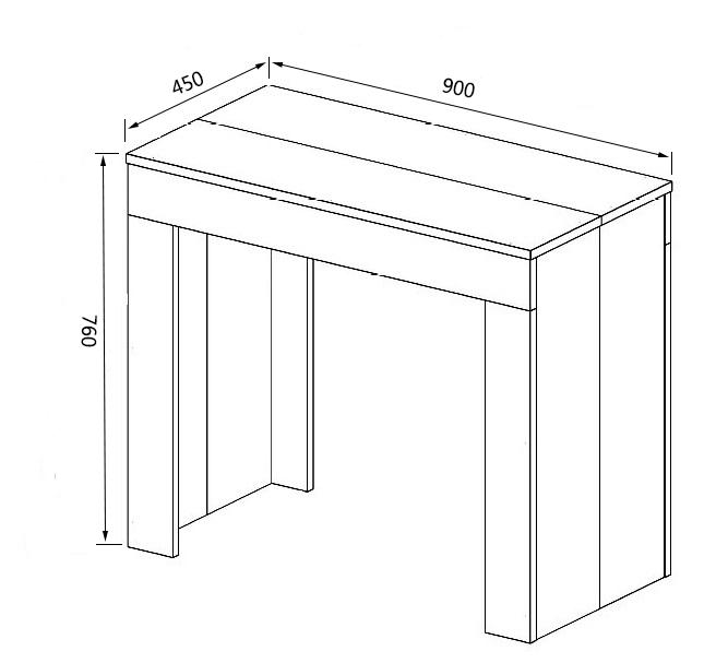 Стол трансформер консольный 900х450 мм - фото 3