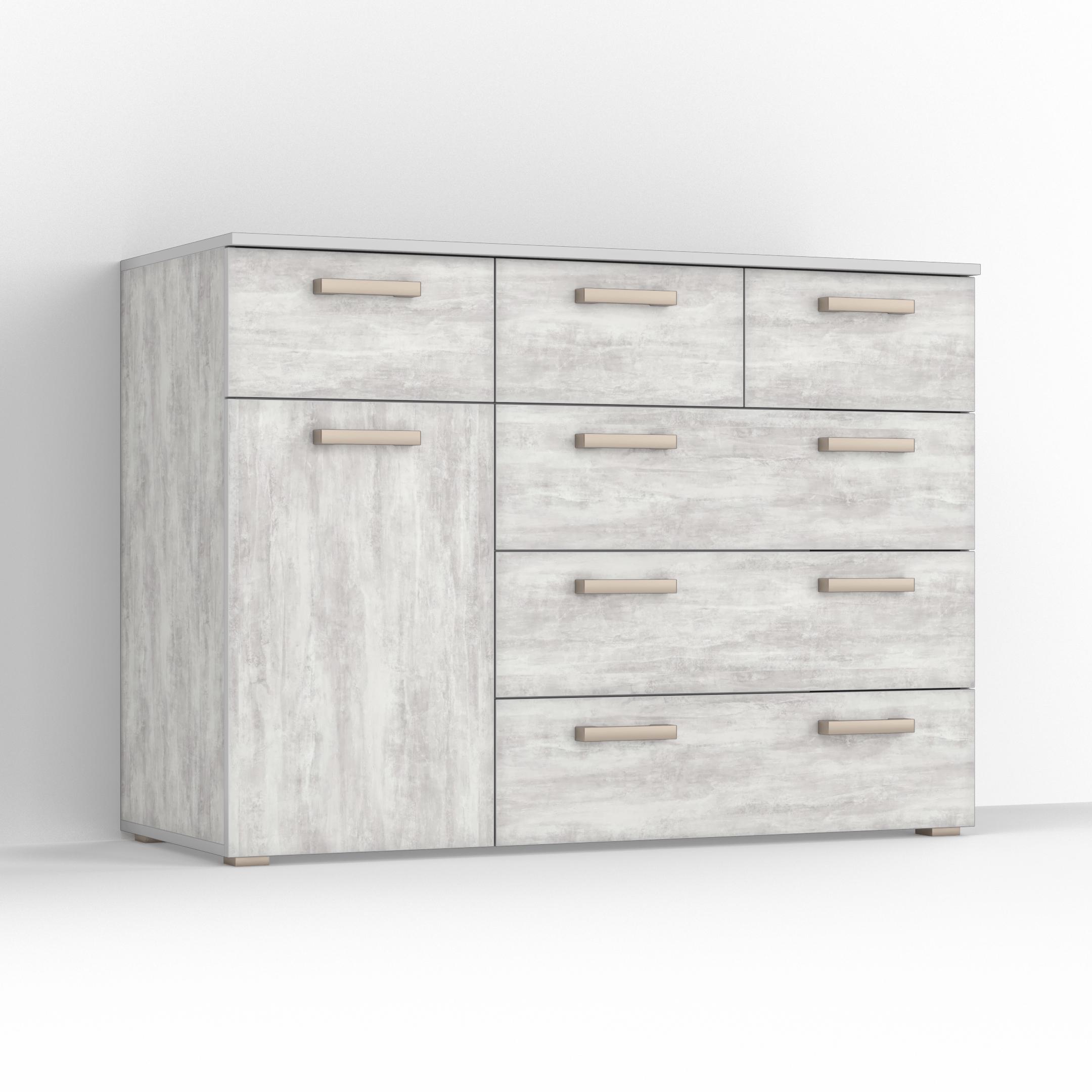 Комод Idea ТКБ-373.2 на 6 шухляд з дверима Бетон урбан (26718301)