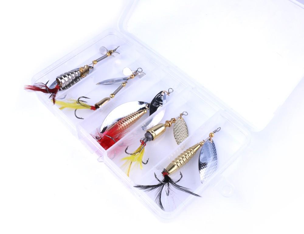 Набір обертових блешень Fox Spinner Kit 5 приманок в коробці (9374) - фото 8